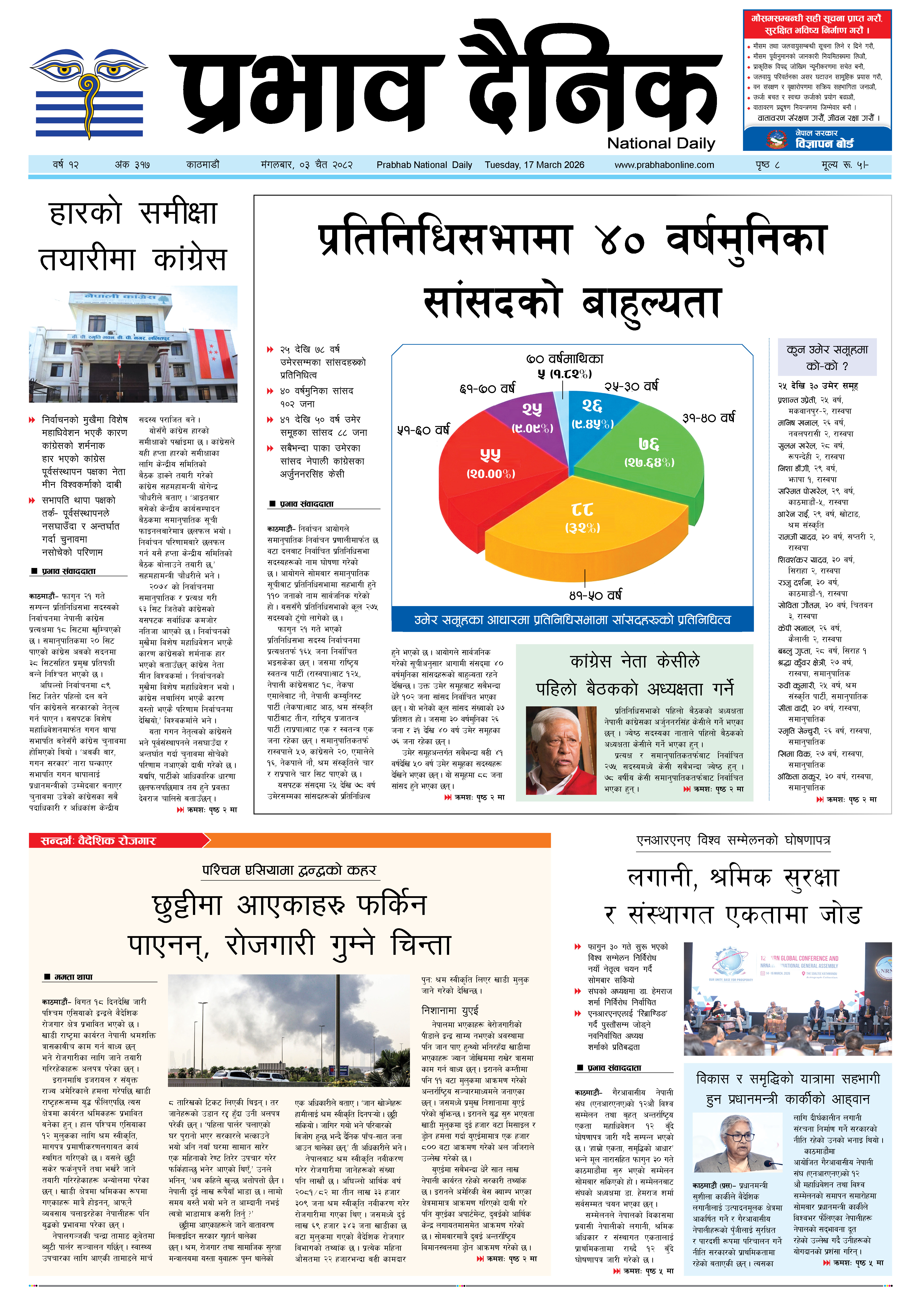 मंगलबार, ०३ चैत, २०८२