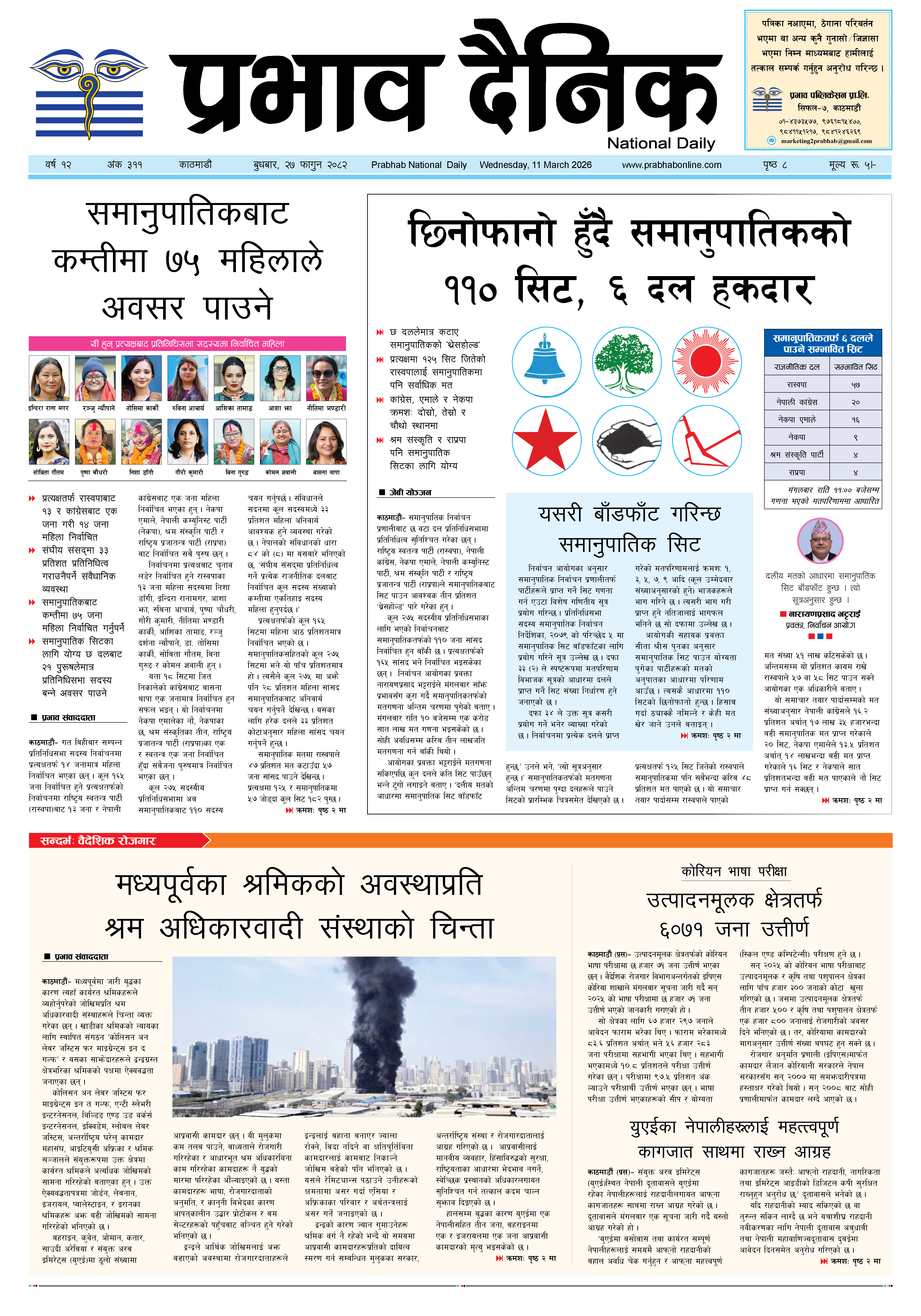 बुधबार, २७ फागुन, २०८२