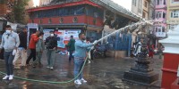 तरुण दलको ७४औँ स्थापना दिवस: संकटा मन्दिर परिसरमा सरसफाइ