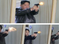 किम र छोरीबाट नयाँ पेस्तोल परीक्षण