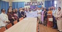 बाढीप्रभावितलाई लोकतान्त्रिक एसोसिएसनको १० लाख सहयोग