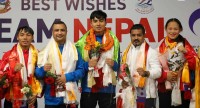नेपाललाई पदक दिलाउने खेलाडीहरु स्वदेश फर्किए