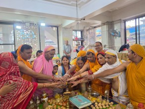 जैन मन्दिरमा दश लक्षण महामण्डल विधान सम्पन्न