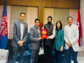 महासंघ अध्यक्ष ढकाल र दक्षिण अफ्रिकी राजदूतबीच भेटवार्ता