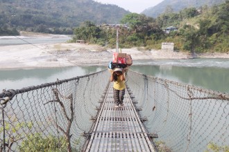 पानीको सतह बढेपछि ‘बेलिब्रिज’ झिकियो