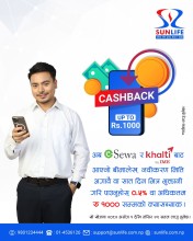 बीमाशुल्क भुक्तानीमा क्यासब्याक अफर