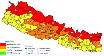 देशभर भीषण वर्षाको चेतावनीः बाढी, पहिरो र डुबानको जोखिम उच्च, संयन्त्रहरू तयारी अवस्थामा