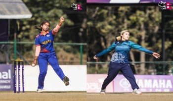 महिला टी–ट्वान्टी श्रृङ्खला : नेपालले थाइल्याण्डविरुद्ध ब्याटिङ गर्दै