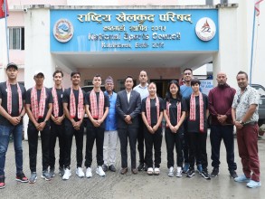 टेबलटेनिस च्याम्पियनसिपमा सहभागीलाई राखेपकाे बिदाइ