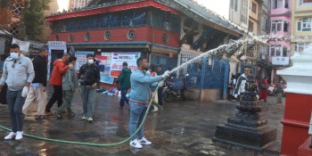 तरुण दलको ७४औँ स्थापना दिवस: संकटा मन्दिर परिसरमा सरसफाइ