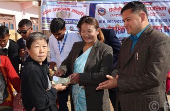 पाँच मुरीभन्दा बढी बदाम फलाउने किसान पुरस्कृत