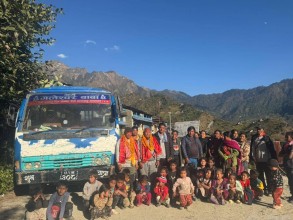 मल्कवाङमा पहिलोपटक बस पुग्यो