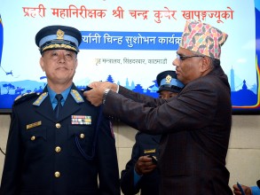 लगाए नवनियुक्त महानिरीक्षक चन्द्रकुवेर खापुङले दर्ज्यानी चिह्न