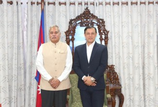 सभामुख अर्यालसँग भारतीय राजदूत श्रीवास्तवको शिष्टाचार भेट