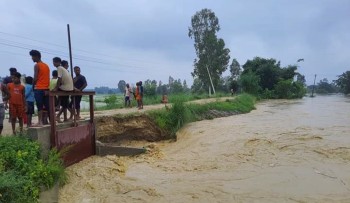 अत्यधिक वर्षापछि सप्तरीमा पच्चीस घर डुबान