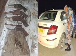 वीरगञ्जमा भारतीय नम्बरको कारबाट हतियार र गोली बरामद