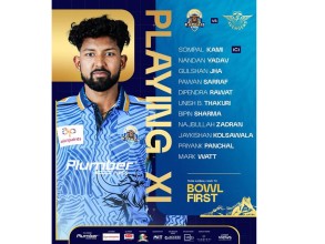 एनपिएलः कर्णालीविरुद्ध पोखराले ब्याटिङ गर्दै