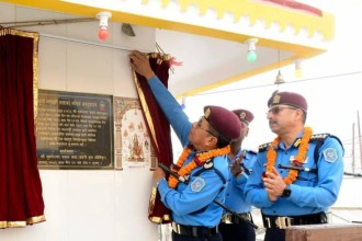 कीर्तिपुरमा नव:निर्मित नवदुर्गा भगवती मन्दिरकाे एआईजी टेक तामाङले गरे समुद्‍घाटन 