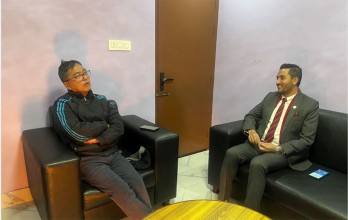 सञ्चारमन्त्री खरेल र राप्रपा अध्यक्ष लिङ्देनबीच भेटवार्ता