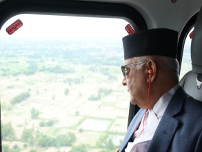 प्रधानमन्त्रीद्वारा तराई–मधेसको सुक्खा क्षेत्रको अवलोकन