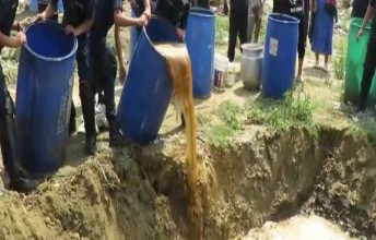 प्रहरीद्वारा अवैध घरेलु मदिरा नष्ट