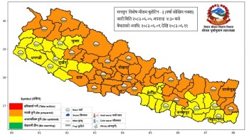 शुक्रबारदेखि देशभरि भारी वर्षाको सम्भावना: उच्च सतर्कता अपनाउन अपिल