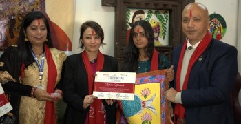 काठमाडौँमा मिथिला चित्रकला तालिम