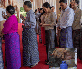 म्यान्मामा आम निर्वाचनको पहिलो चरणको मतदान सम्पन्न