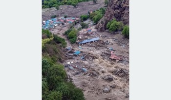 हुम्लाको नेप्का गाउँमा पहिराले विद्यालय भवन बगायो