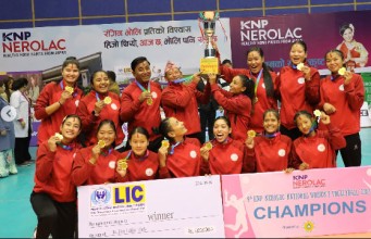 टाइगर कप भलिबलमा न्यु डायमन्डकाे जित