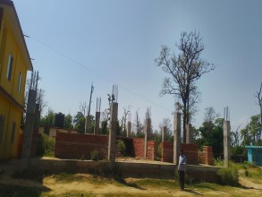 बजेट अभावमा विद्यालय भवन अधुरो