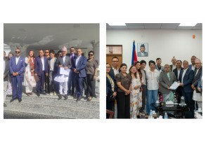 एनआरएनएको टोलीको जनाए प्रधानमन्त्री तथा वरिष्ठ मन्त्रहरूसँग पुनर्निर्माणमा सघाउने प्रतिबद्धता