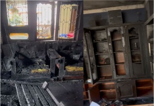 उपराष्ट्रपति झाकाे घरमा आगजनी