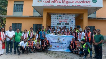 गोल्डेन ट्रायांगल बाइक राइडरहरु पर्सा निकुञ्‍जमा