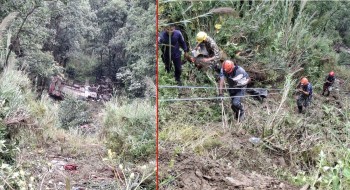 पोखरामा स्कुल बस दुर्घटनाः पाँच जनाको मृत्यु, १४ जना घाइते