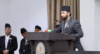सत्ता र प्रतिपक्षको परम्परागत सोचबाट माथि उठेर जलवायु न्यायका लागि जुटौँः सभापति लामिछाने