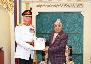 राष्ट्रपति पौडेलसमक्ष गोर्खा विग्रेडको वार्षिक प्रतिवेदन प्रस्तुत