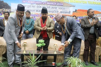 चन्द्रागिरिमा पुष्पलाल स्मृति राष्ट्रिय र्‍यांकिङ ब्याडमिन्टन प्रतियोगिता  सुरु