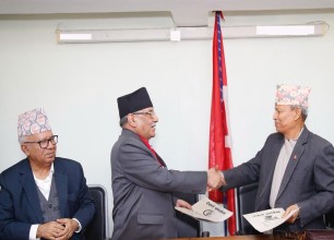 भीम रावलको ७ बुँदे सहमति प्रचण्ड-माधवसँग