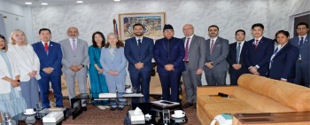 शिक्षामन्त्रीसँग संयुक्त राष्ट्रसंघ नियोगका प्रतिनिधिहरूको शिष्टाचार भेटवार्ता