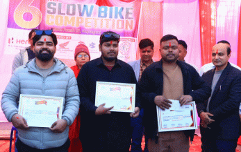 शिशिर सुवेदीलाई छैठौं स्लो वाईक प्रतियोगिताको उपाधी