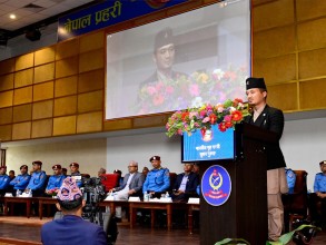 गृहमन्त्री गुरुङद्वारा प्रहरी प्रधान कार्यालयको निरीक्षण