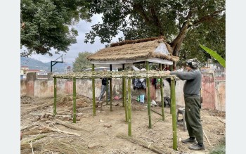 आदिवासी जनजाति महोत्सवः तीन जातिका नमुना घर निर्माण