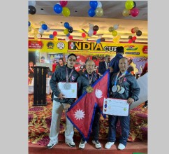 ईन्डिया कपमा नेपाललाई दुई स्वर्ण सहित पाँच पदक