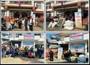 सांग्रिला बैंकद्वारा इलामका बाढीपहिरो प्रभावितका लागि न्यानो कपडा हस्तान्तरण 