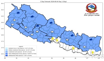 हिमाली तथा पहाडी भागमा वर्षा हुने, तराईमा गर्मी बढ्ने