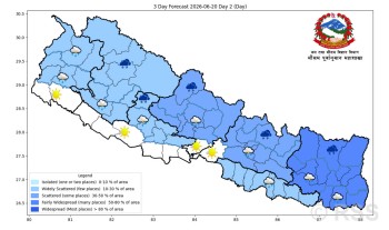 केही स्थानमा हल्का वर्षाको सम्भावना