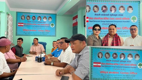  नेपाल लोकतान्त्रिक वैराे व्यवसायी एसोसिएसनको अध्यक्षमा किशोरकुमार केसीले गरे पदबहाली