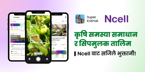 किसानलाई डिजिटल कृषि सेवा दिन एनसेल र सुपर कृषकको सहकार्य