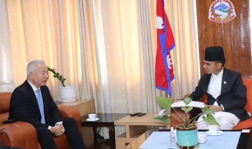 सञ्चारमन्त्री डा तिमिल्सिनासँग जापानी राजदूतको शिष्टाचार भेट